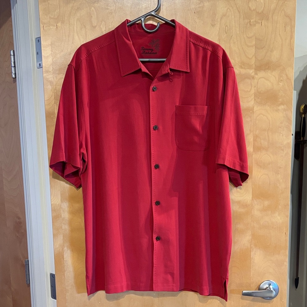 Tommy Bahama Red Casual Button Down Shirt
